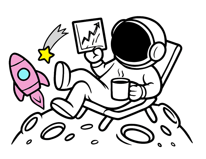 Astronaut in the air